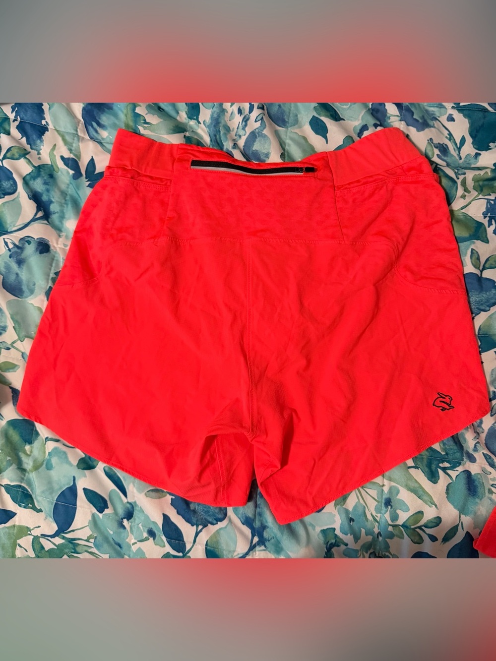 Women’s Neon Coral Rabbit running short Med - Picture 2 of 5
